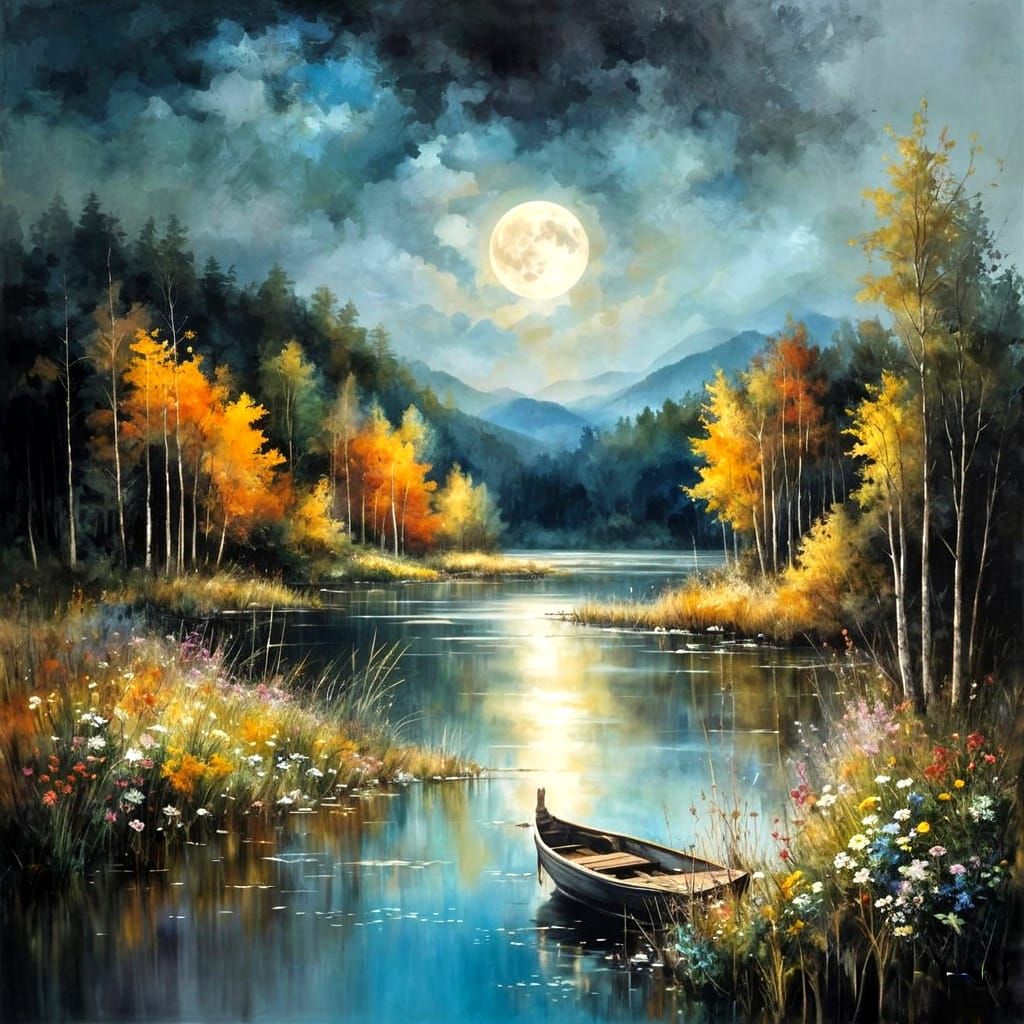 Moonlit dreamscape  by @Sherkhal