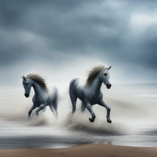 I dreamed of white horses ... - AI Generated Artwork - NightCafe Creator