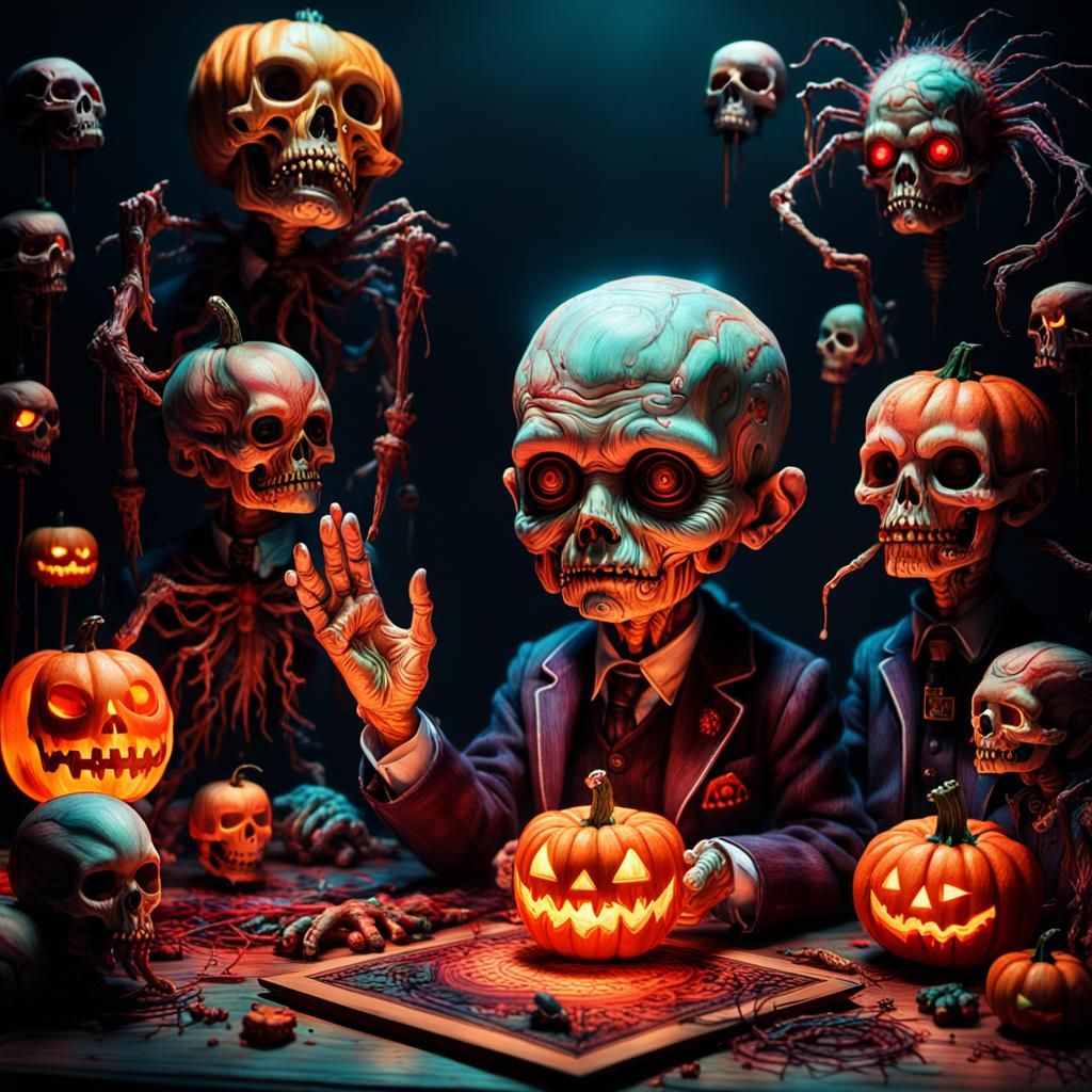Horror Icon's Halloween: Dark Academia Concept Art