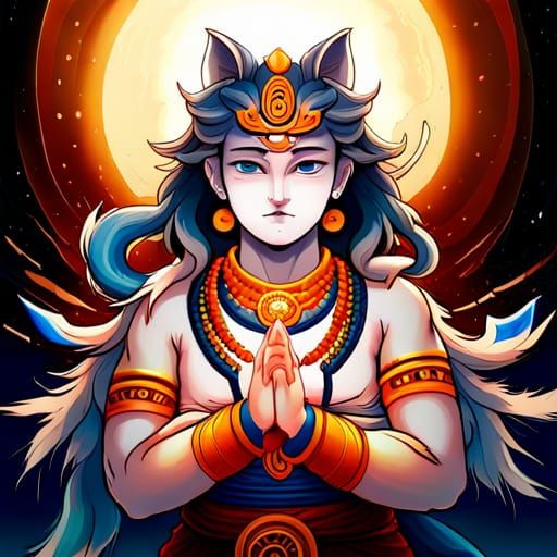 Cat deity AI Generated Artwork NightCafe Creator