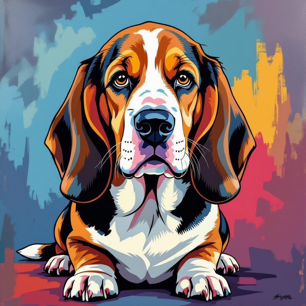 Basset Hounds - Daily Challenge #1074  by @Linda