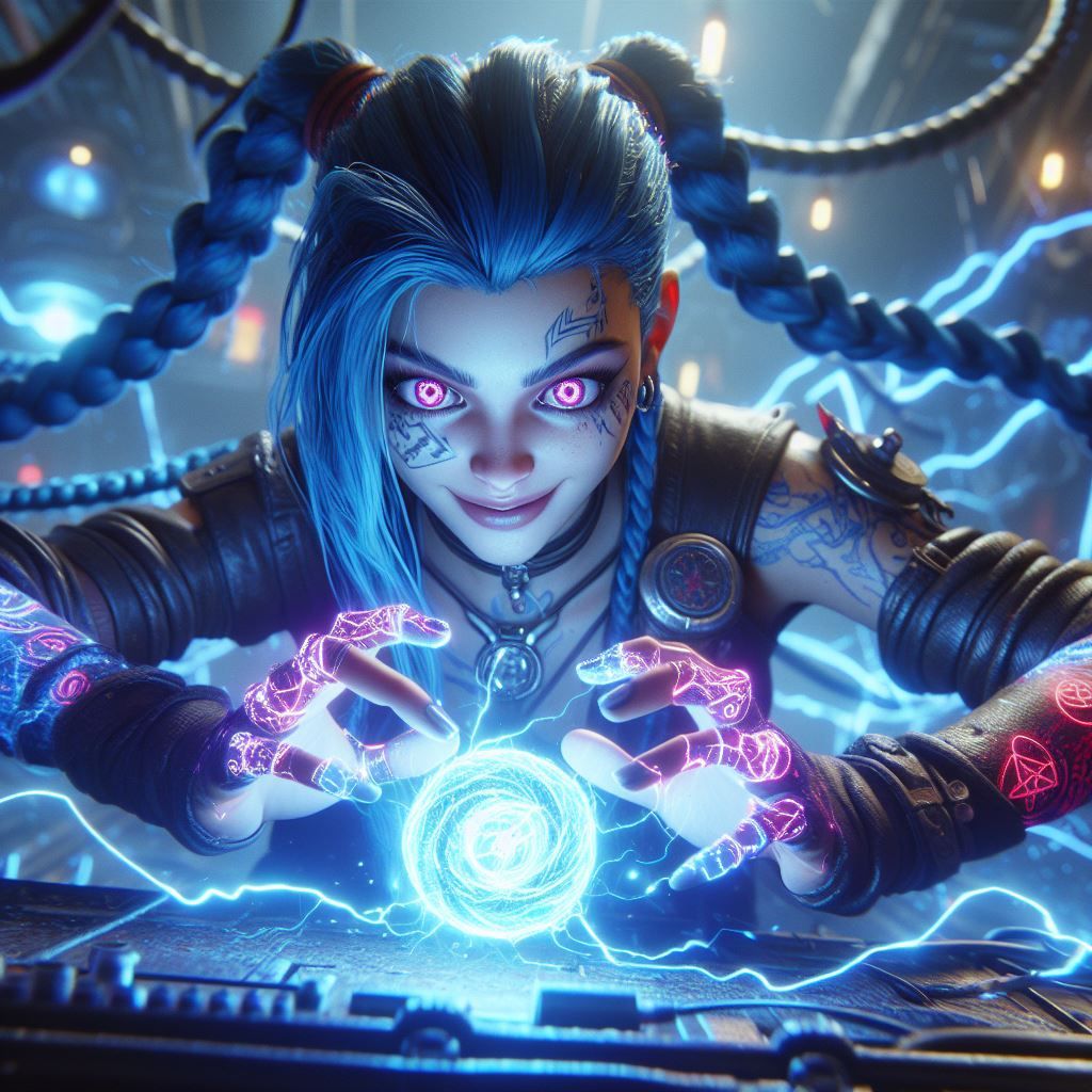 Jinx experimenting with Magitechnology