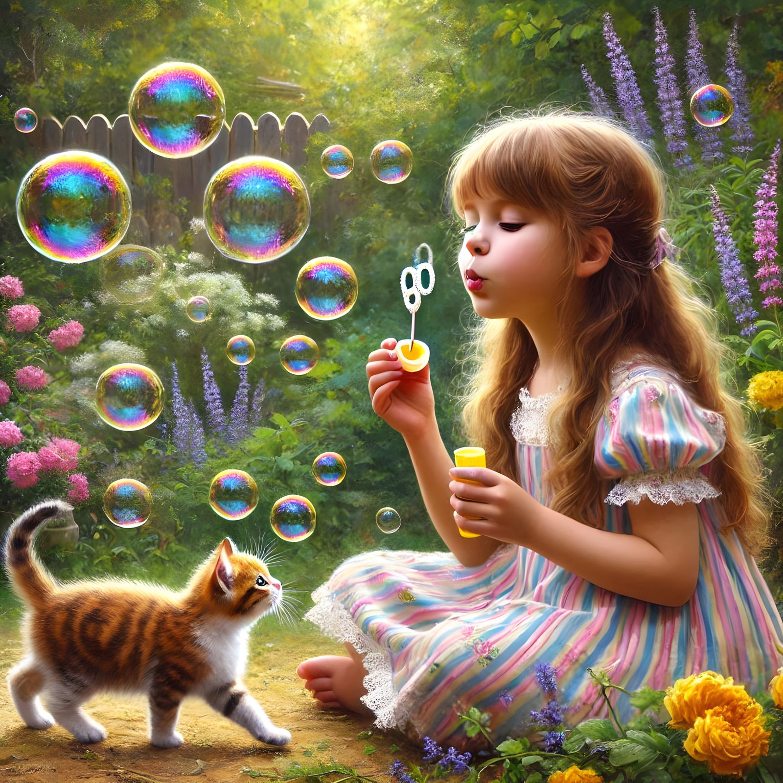 Blowing Bubbles For Kitty #2