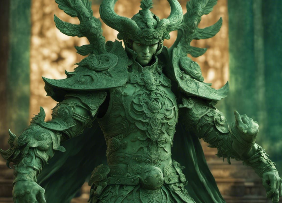 CHINESE WARRIOR JADE STATUE AI Generated Artwork NightCafe Creator