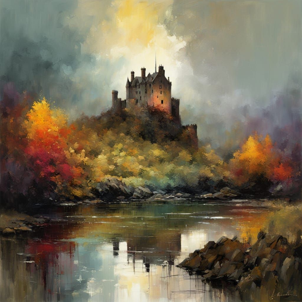 ethereal and mystical  of a old Scottish castle   by @Mapont
