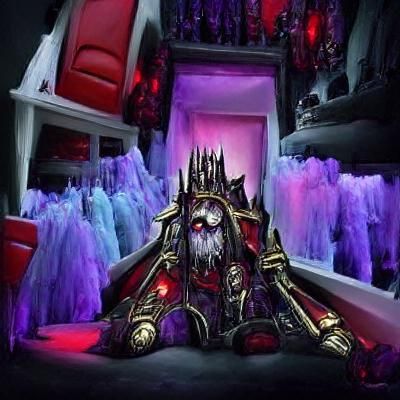 the lich king alone in his horrifying throne room