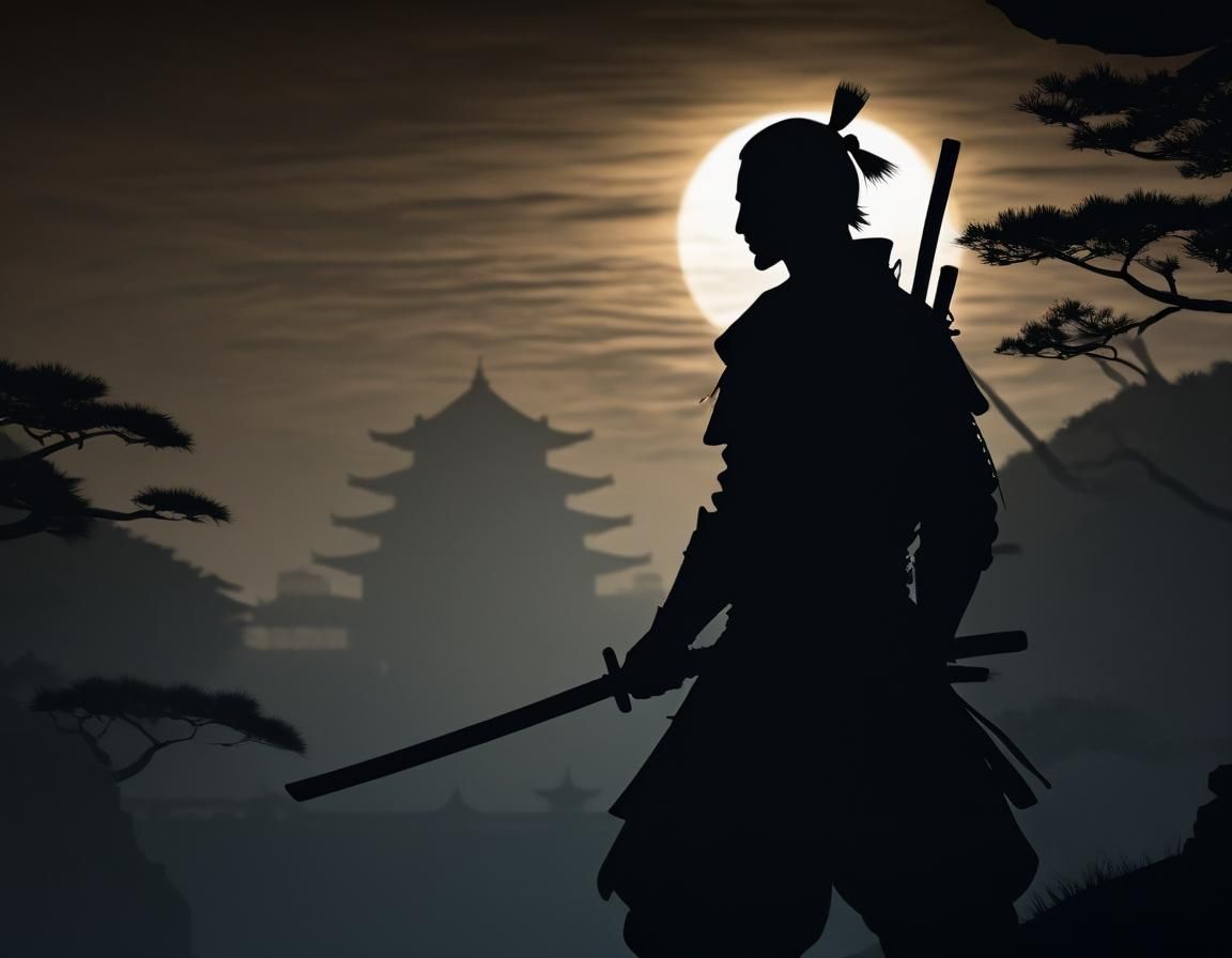 Samurai silhouette at dusk.  by @That cinema teacher