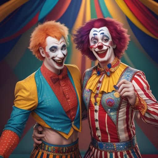 Two cute clowns