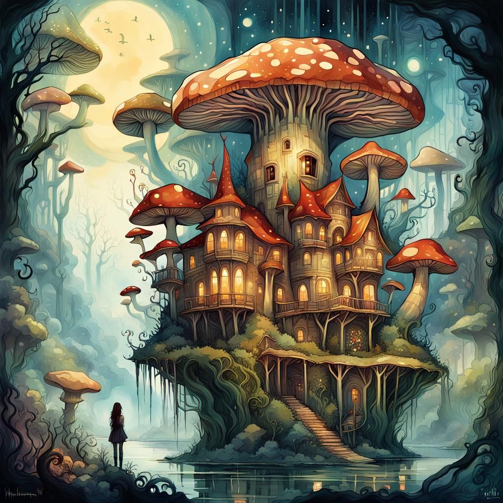 A beautifully enigmatic portrait of a fantastic mushroom for...