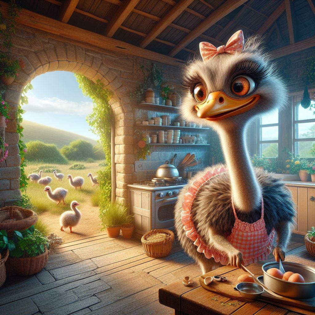 Mum busy cooking for the kids! lol