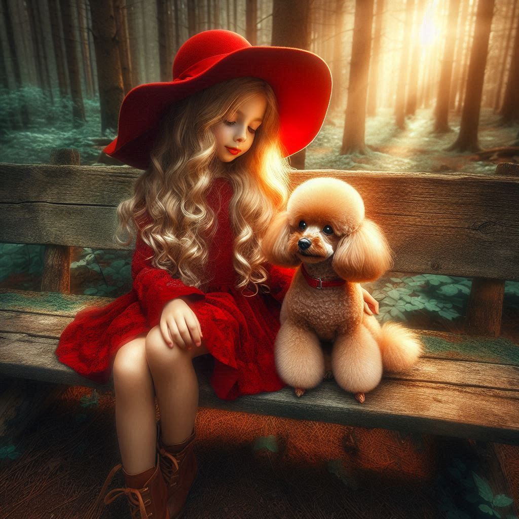 Red Hat and Toy Poodle
