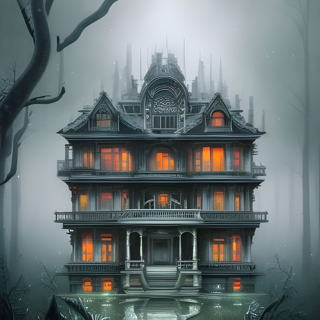 House in the Woods - AI Generated Artwork - NightCafe Creator