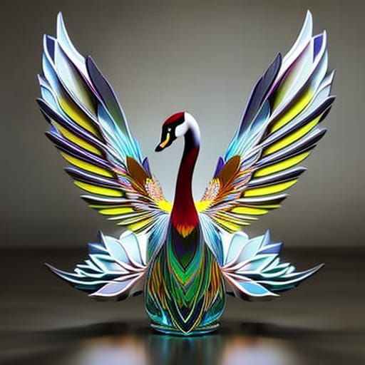 Glass swan