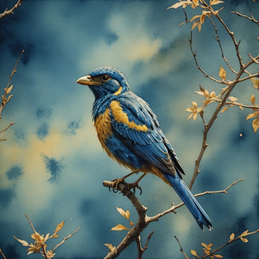 Blue and Gold Bird