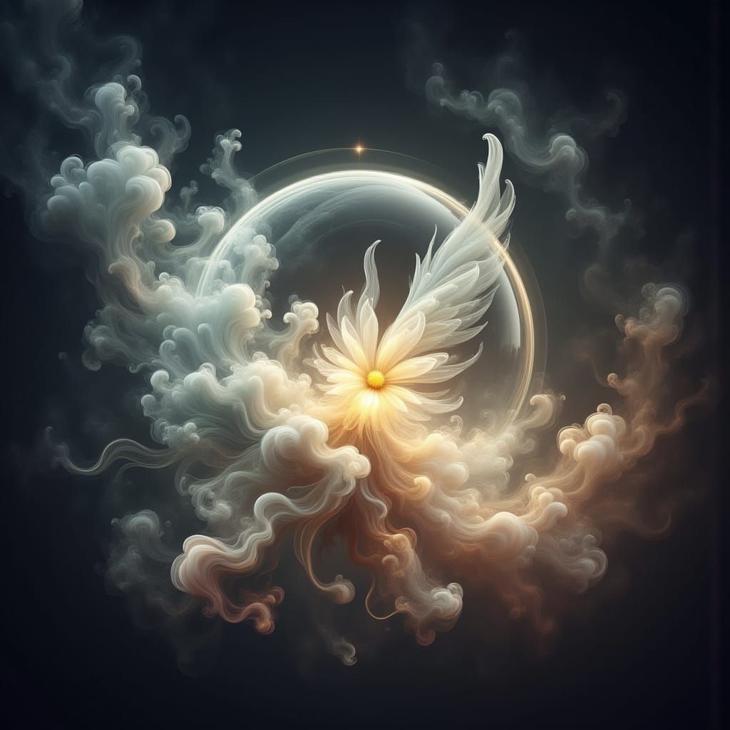 Celestial Sphere Drifting Through Cosmos: Dark Fantasy Art