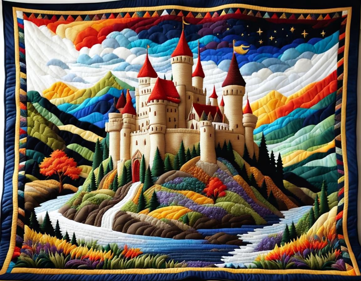 Medieval Castle Quilt  by @That cinema teacher