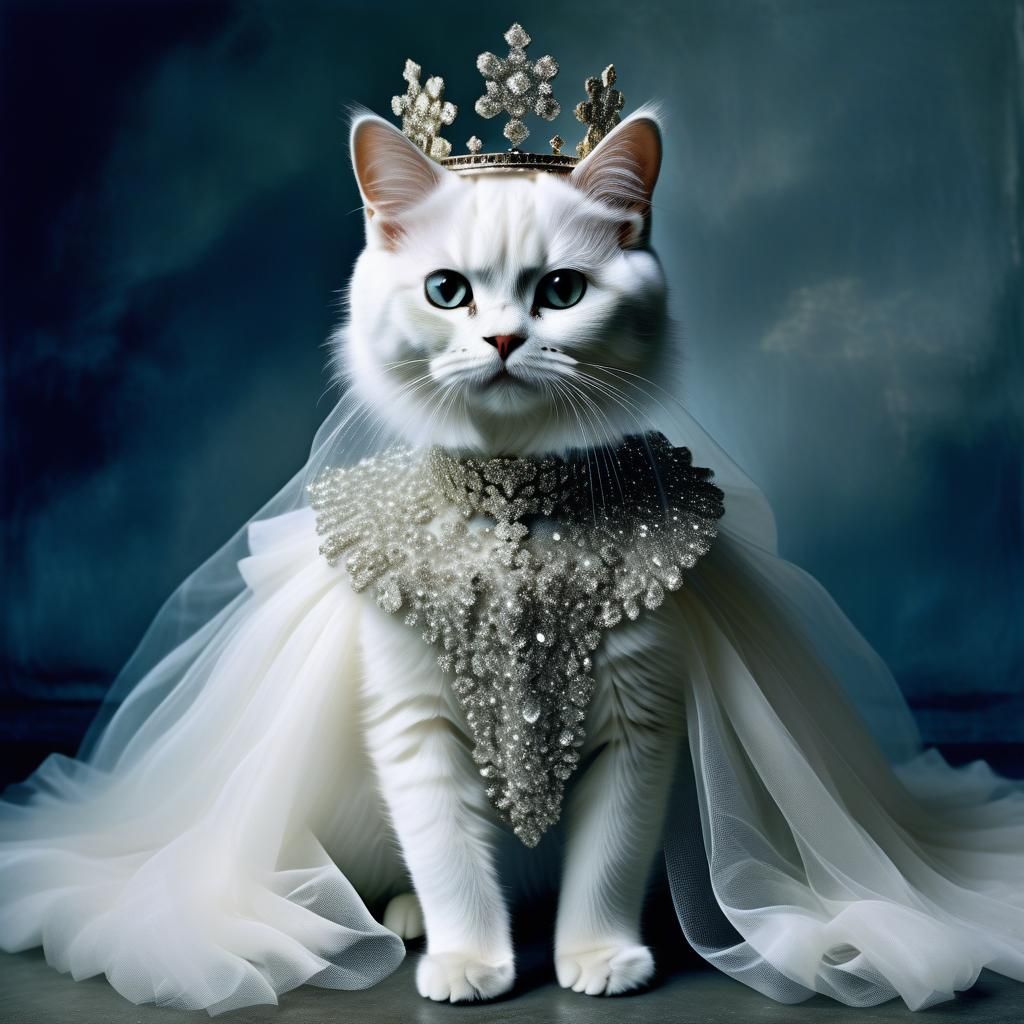persian kitty regally dressed