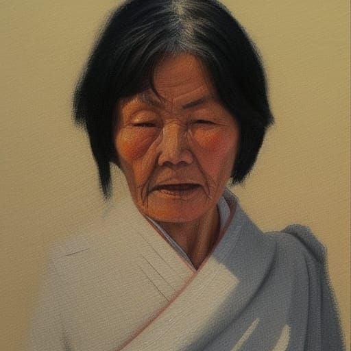 very old woman japanese - AI Generated Artwork - NightCafe Creator