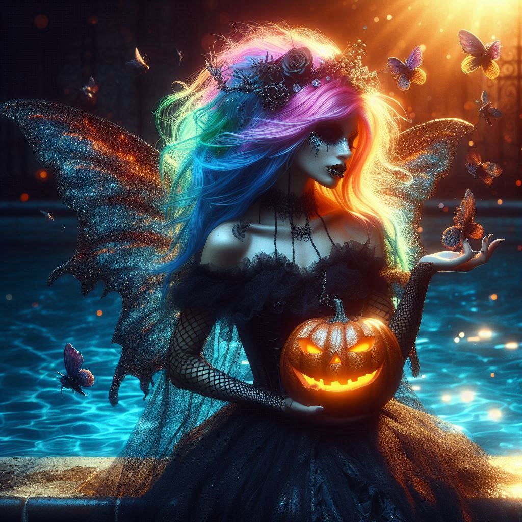 Fairy with pumpkin