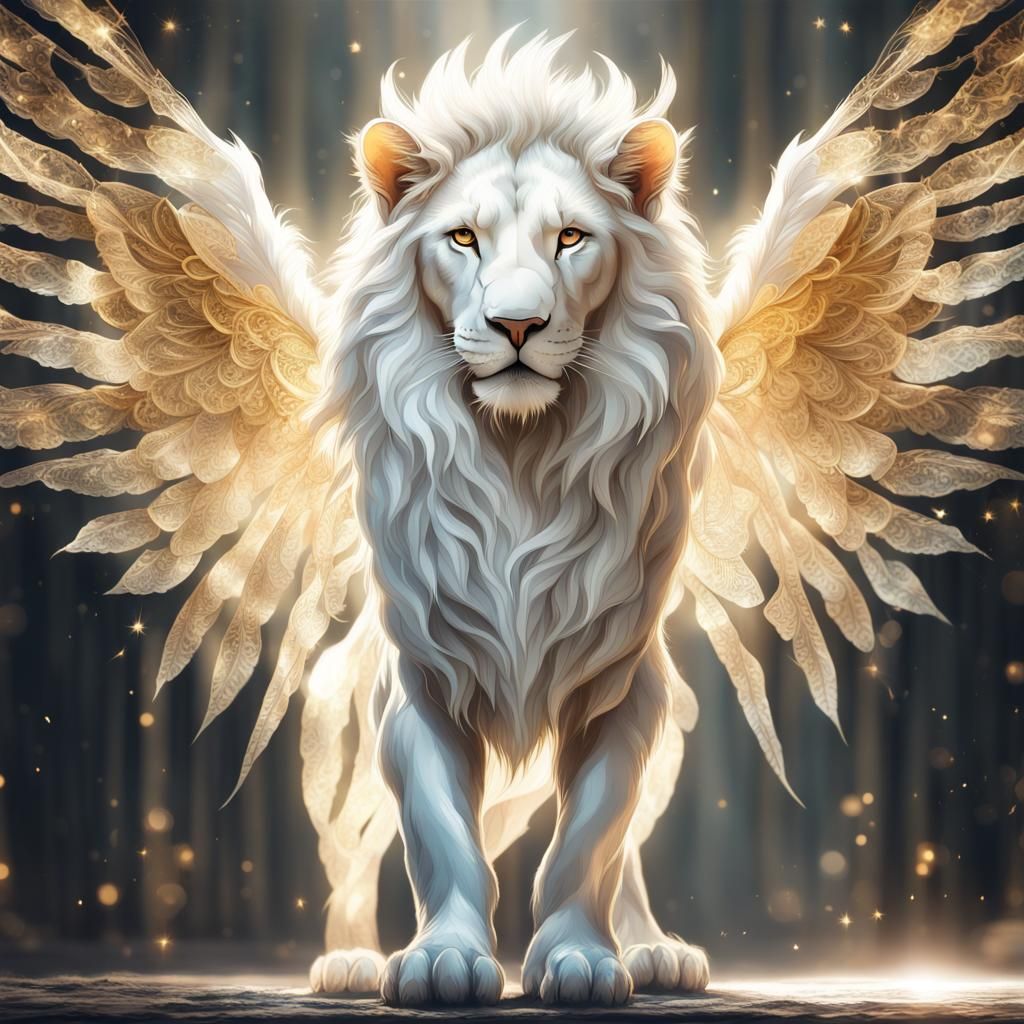 Angelic White Lion