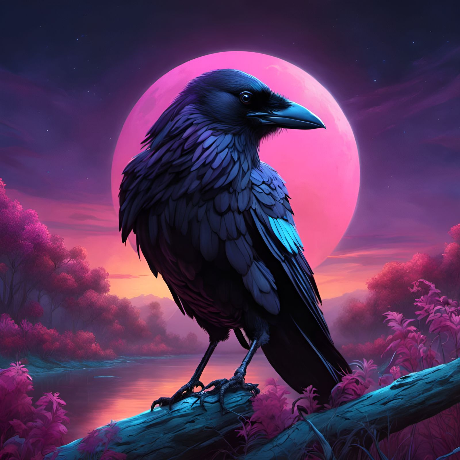 Crow Portrait - AI Generated Artwork - NightCafe Creator