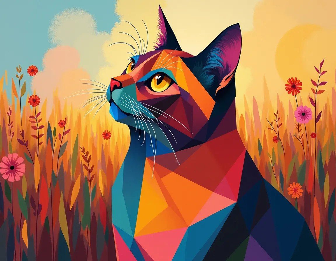Abstract cat