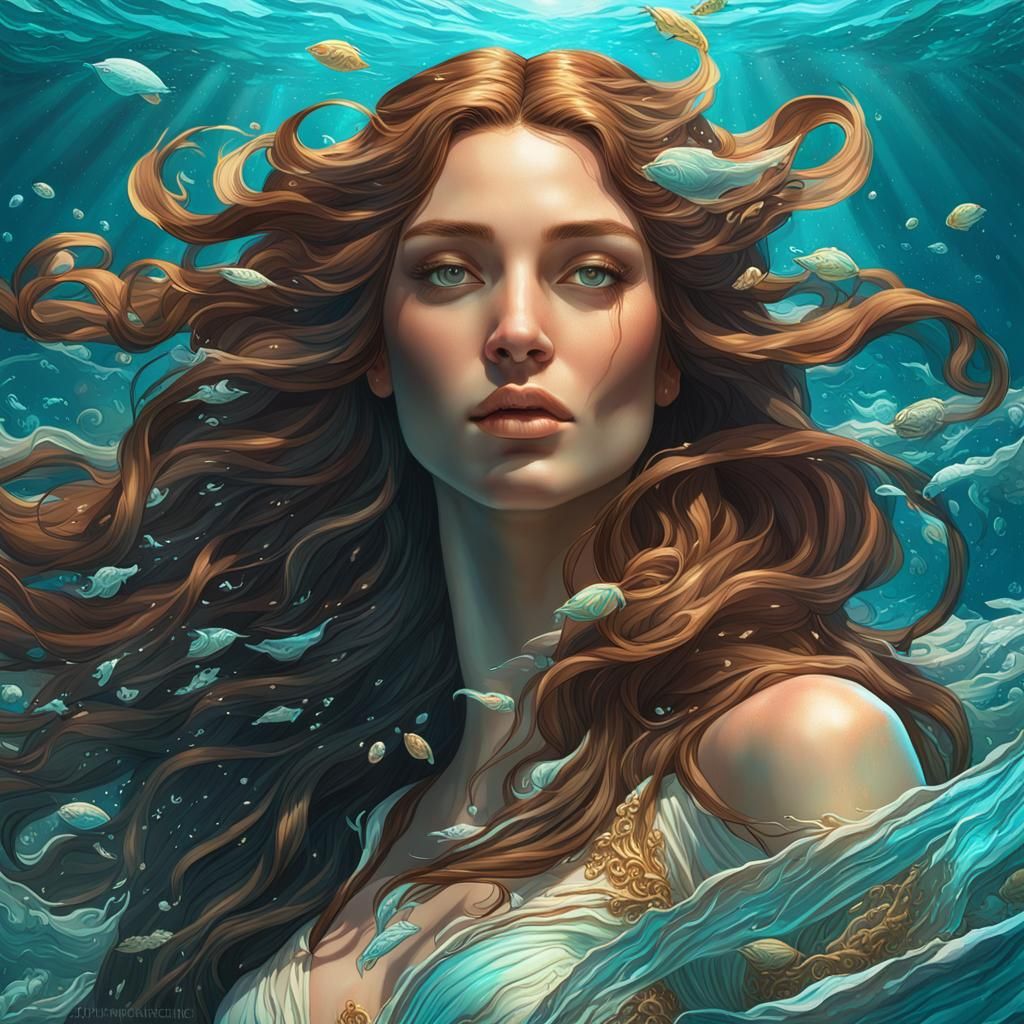 Birth of Venus: Surreal Goddess in Renaissance Style