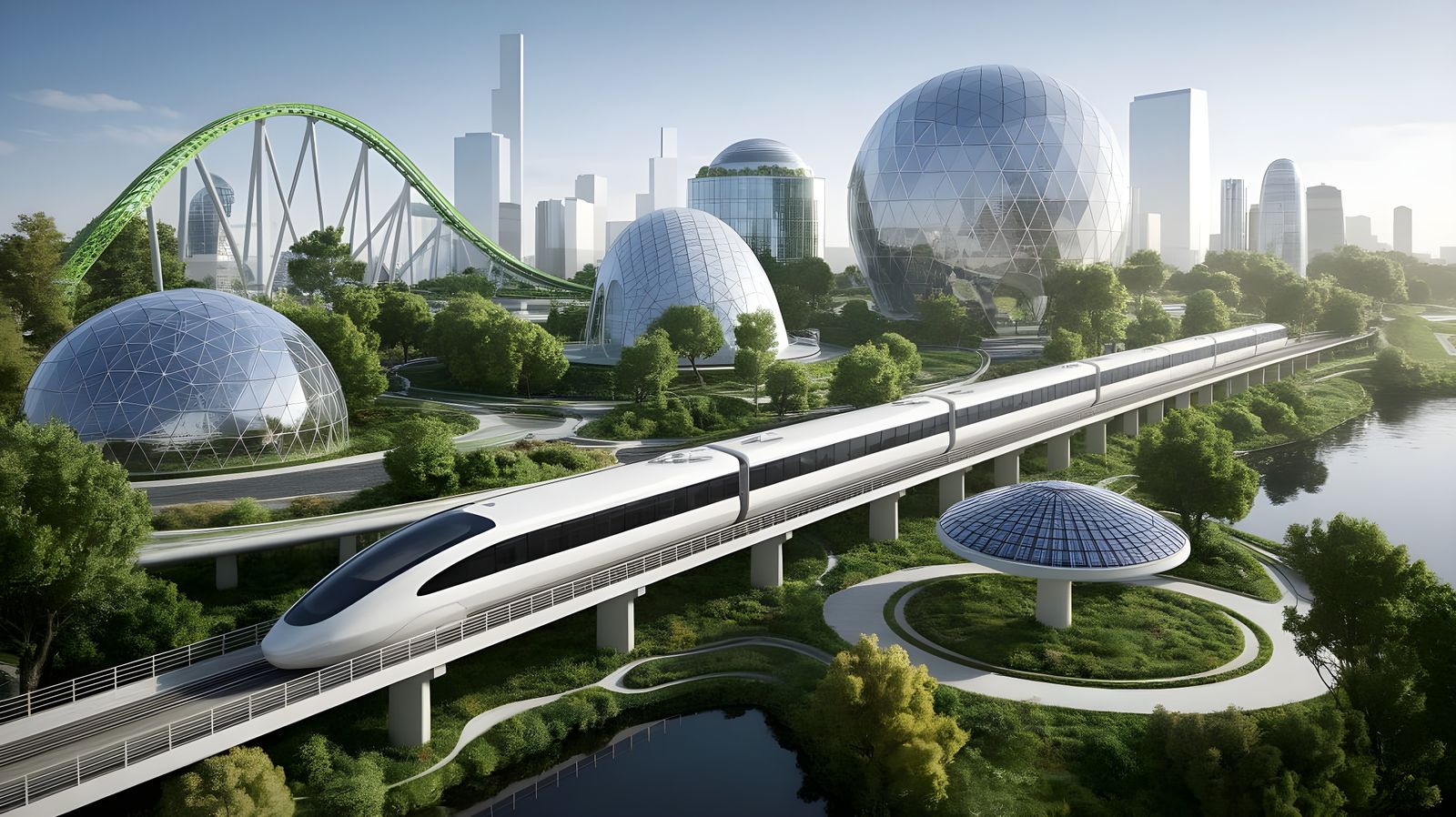 Solarpunk Park City  by @Gary Murakami