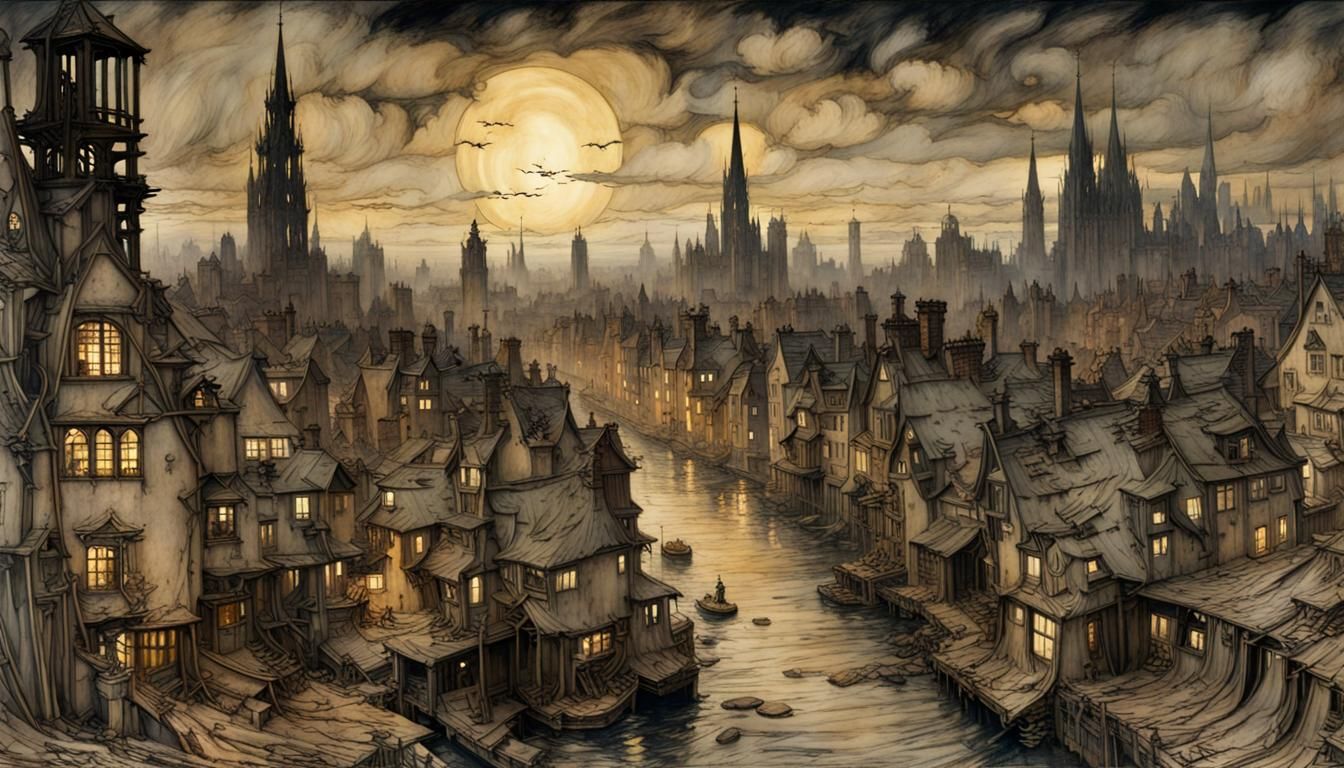 Nighttime Cityscape 3  by @Richard