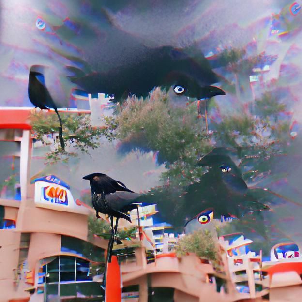 A crow looked at me