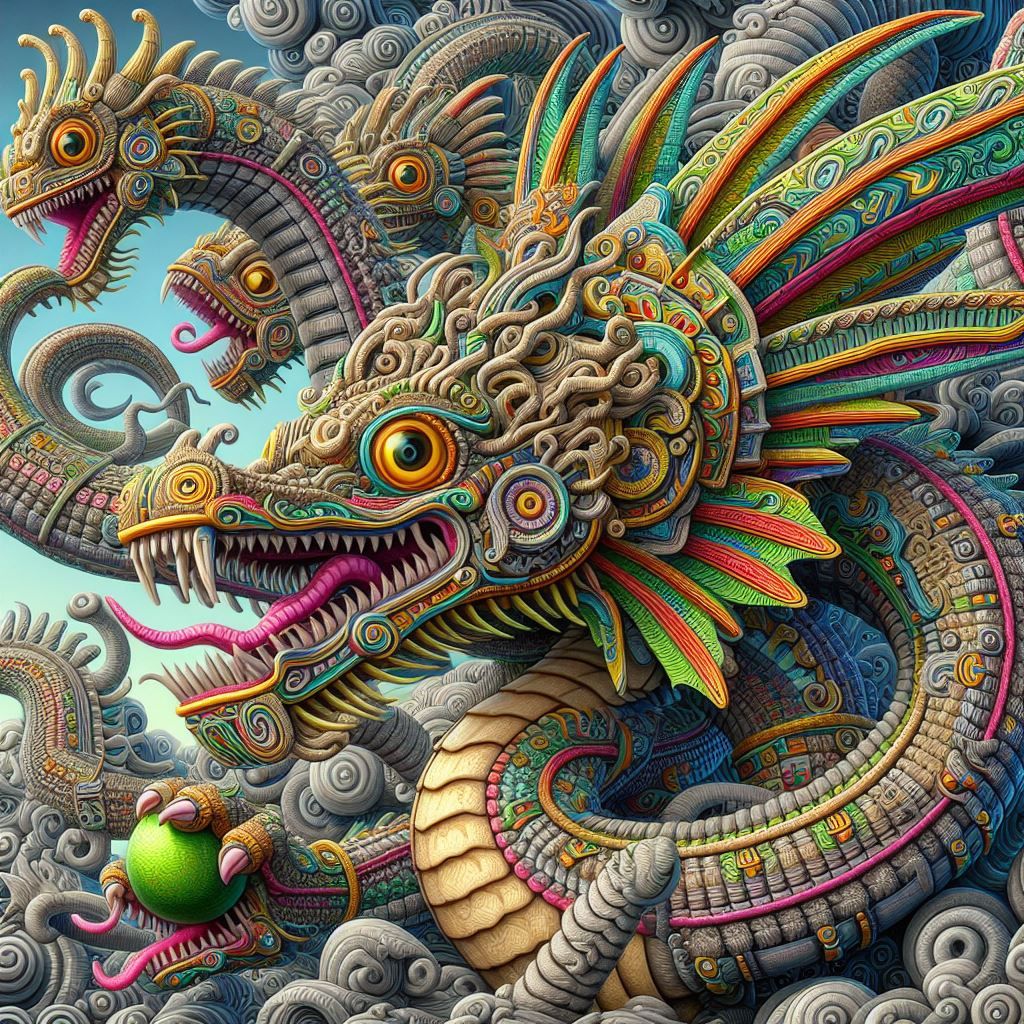 Quetzalcoatl meets Giger and friends