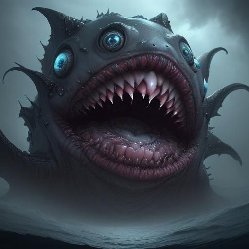 Deep sea monster - AI Generated Artwork - NightCafe Creator