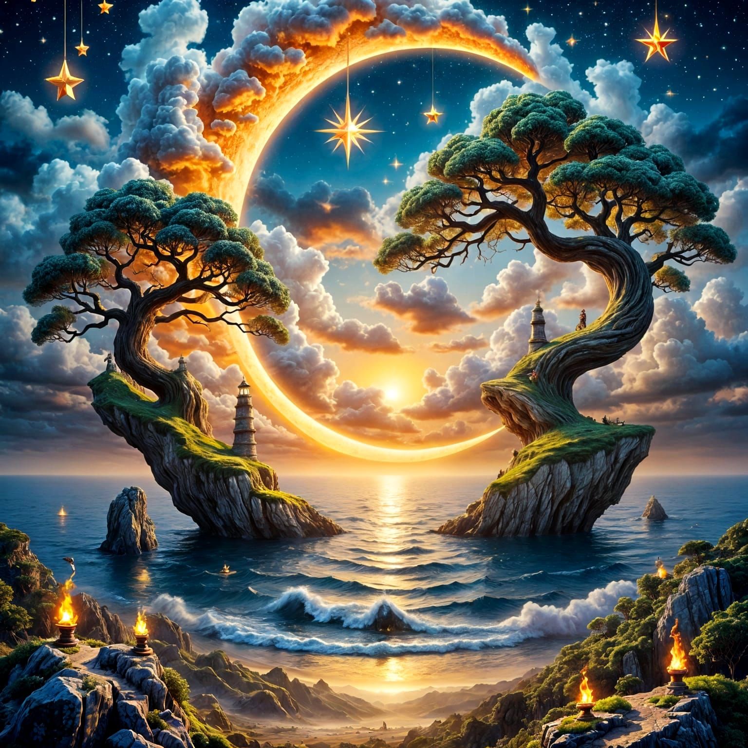 Bonsai Moon Gate  by @toomanynates