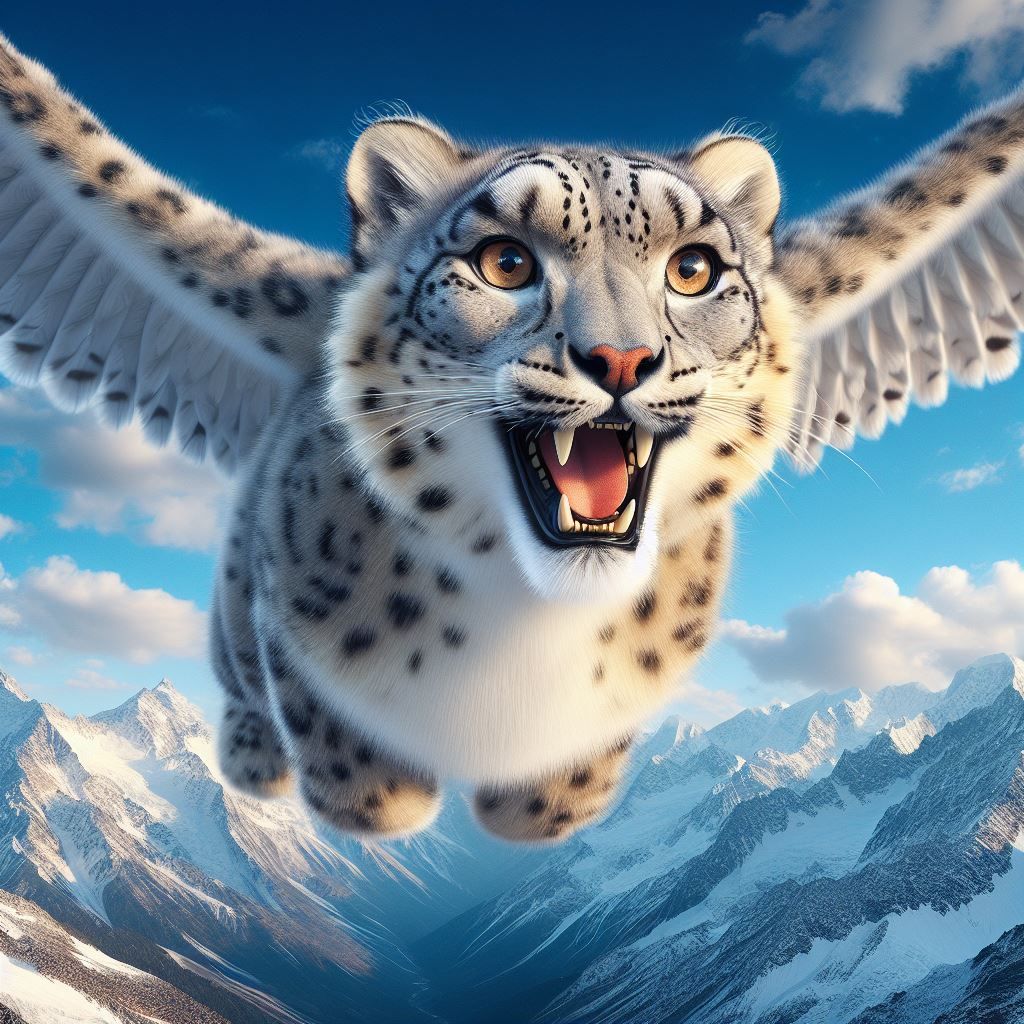 Flying Snow Leopard
