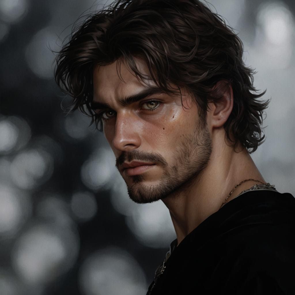 Handsome man with hazel eyes, wearing a medieval shirt, staring into camera  head and shoulders portrait, 8k resolution concept art portrait... - AI  Generated Artwork - NightCafe Creator