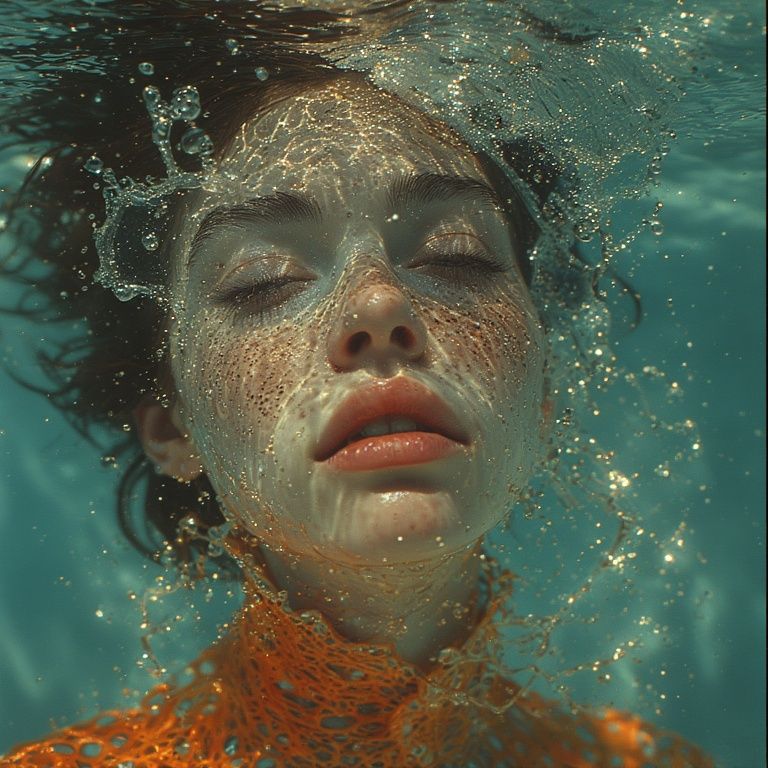 The girl who "goes with the flow" She's drowning.