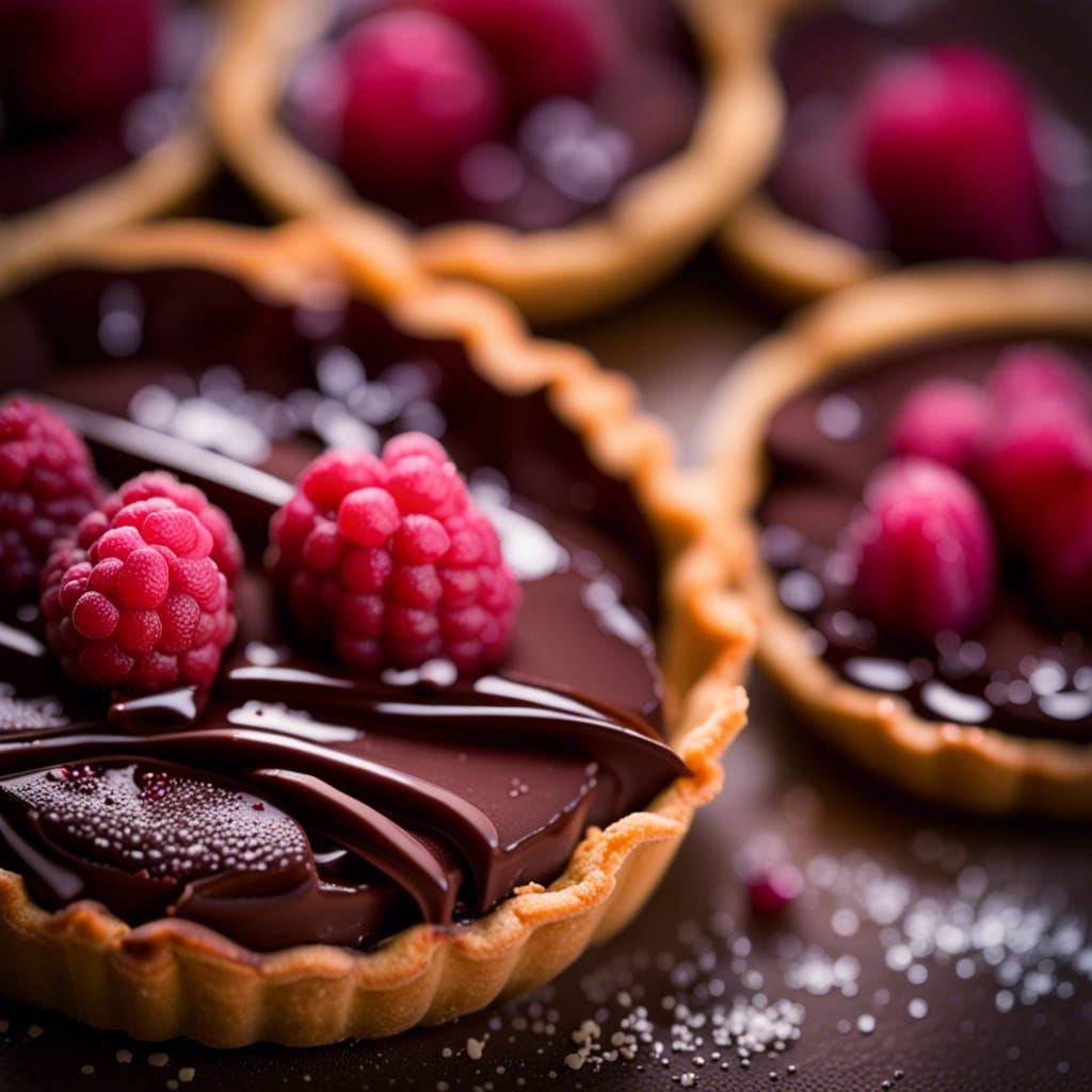 Delicious Raspberry Chocolate Tarts