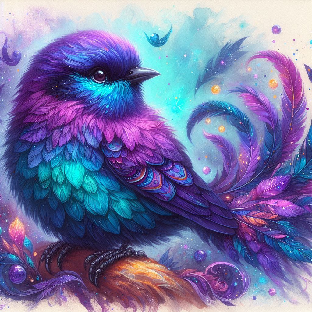 Turquoise and purple