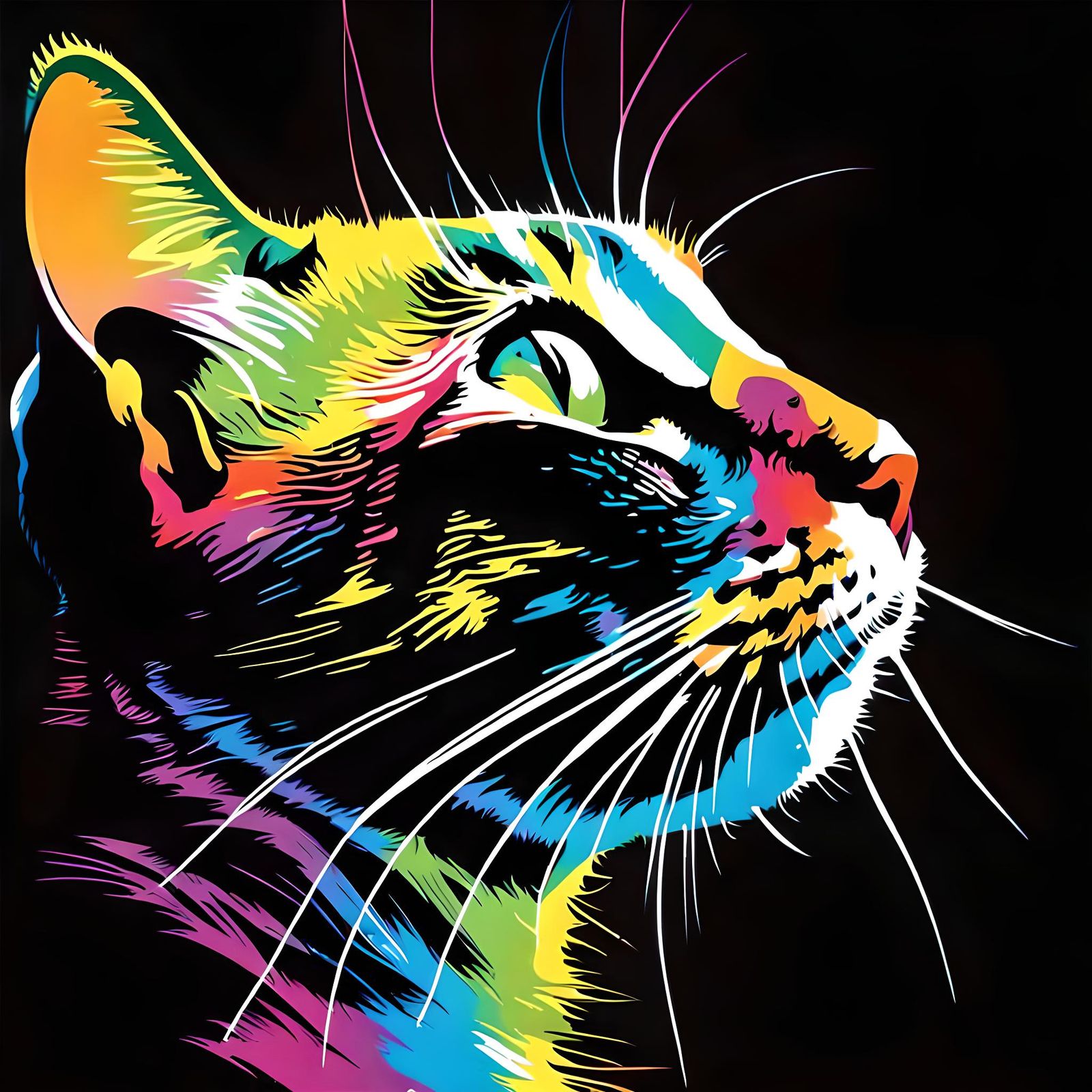 Cat Pop Art  by @Chirminth