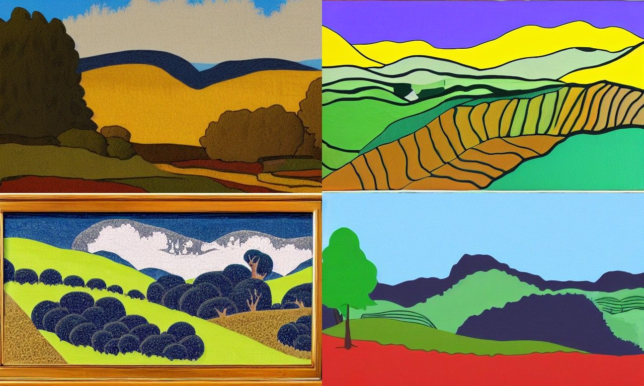 Landscape in the style of Serial art