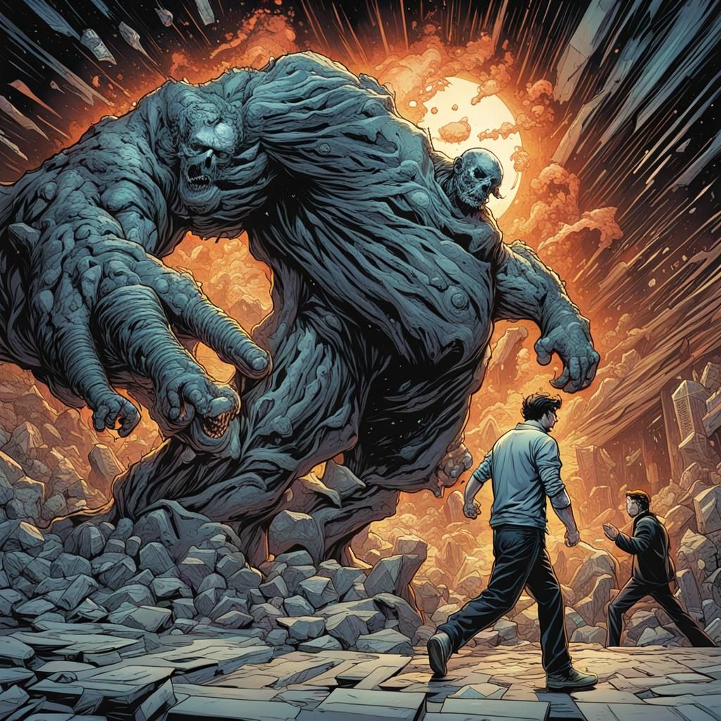 Suicide boy versus afterlife man