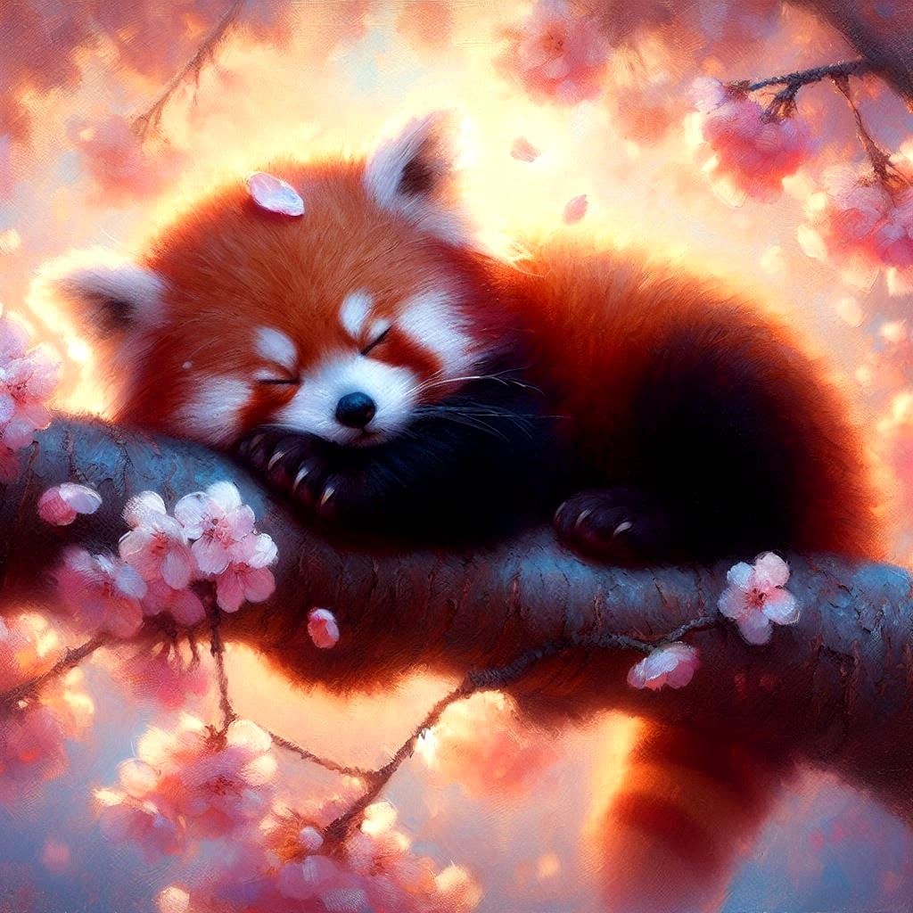 Sleeping Red Panda
