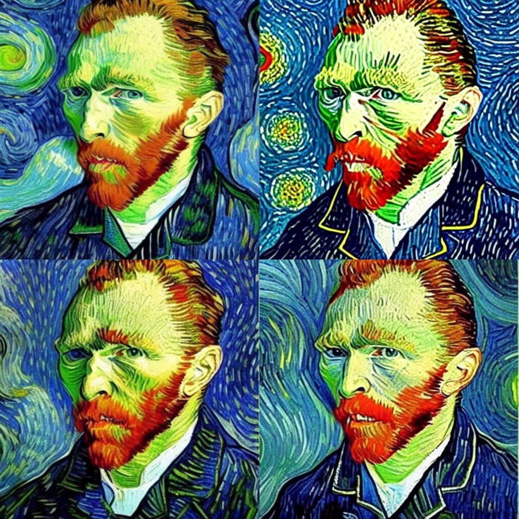 van gogh inspired portrait