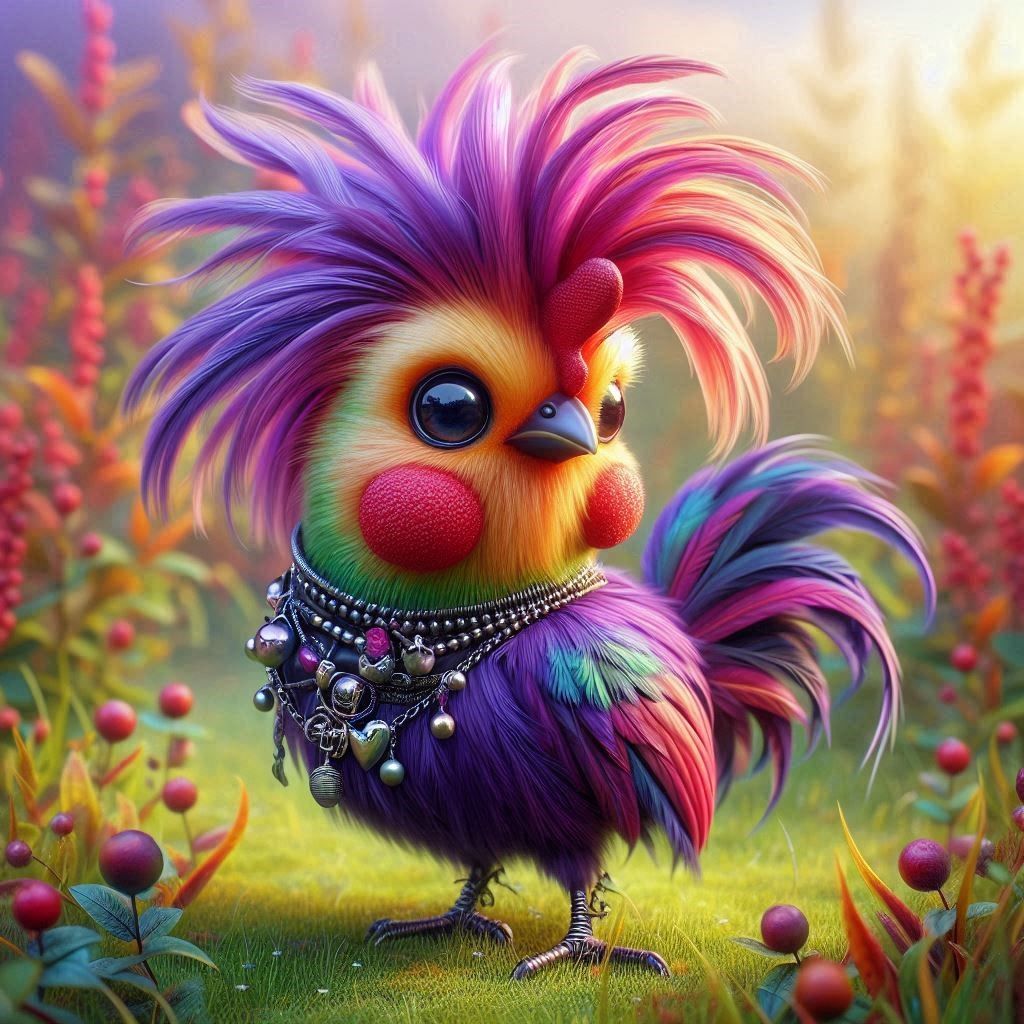 punk baby rooster