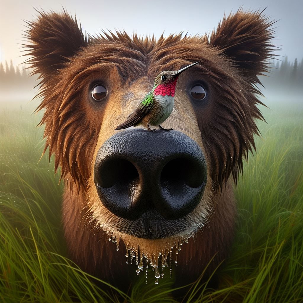 Bear and Hummingbird
