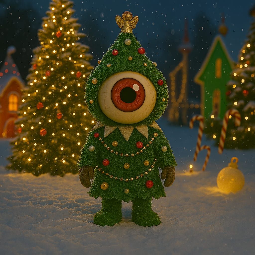 christmas eye tree on christmas eve