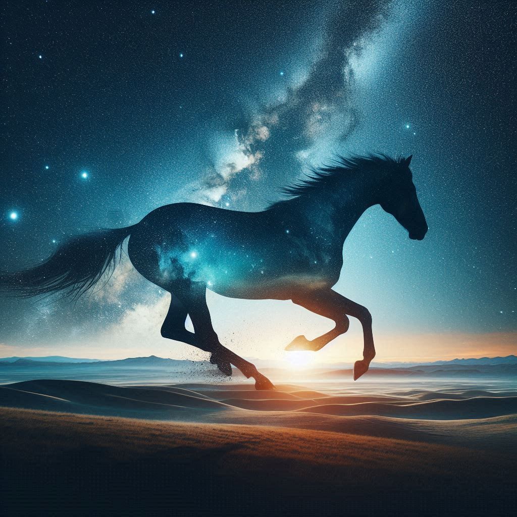 double exposure beautiful fantasy DALL-E 3 portrait landscape..