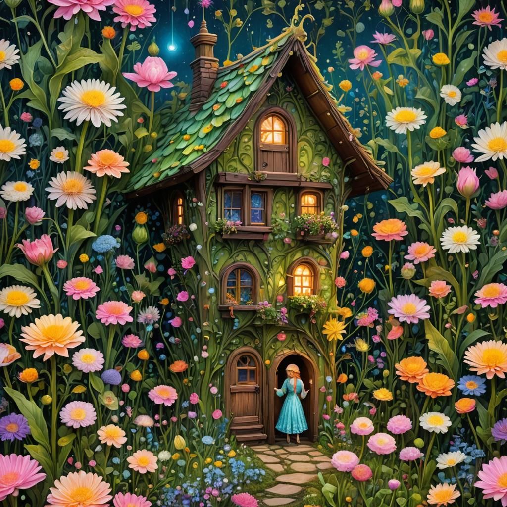 Home of the Flowerfolk - AI Generated Artwork - NightCafe Creator