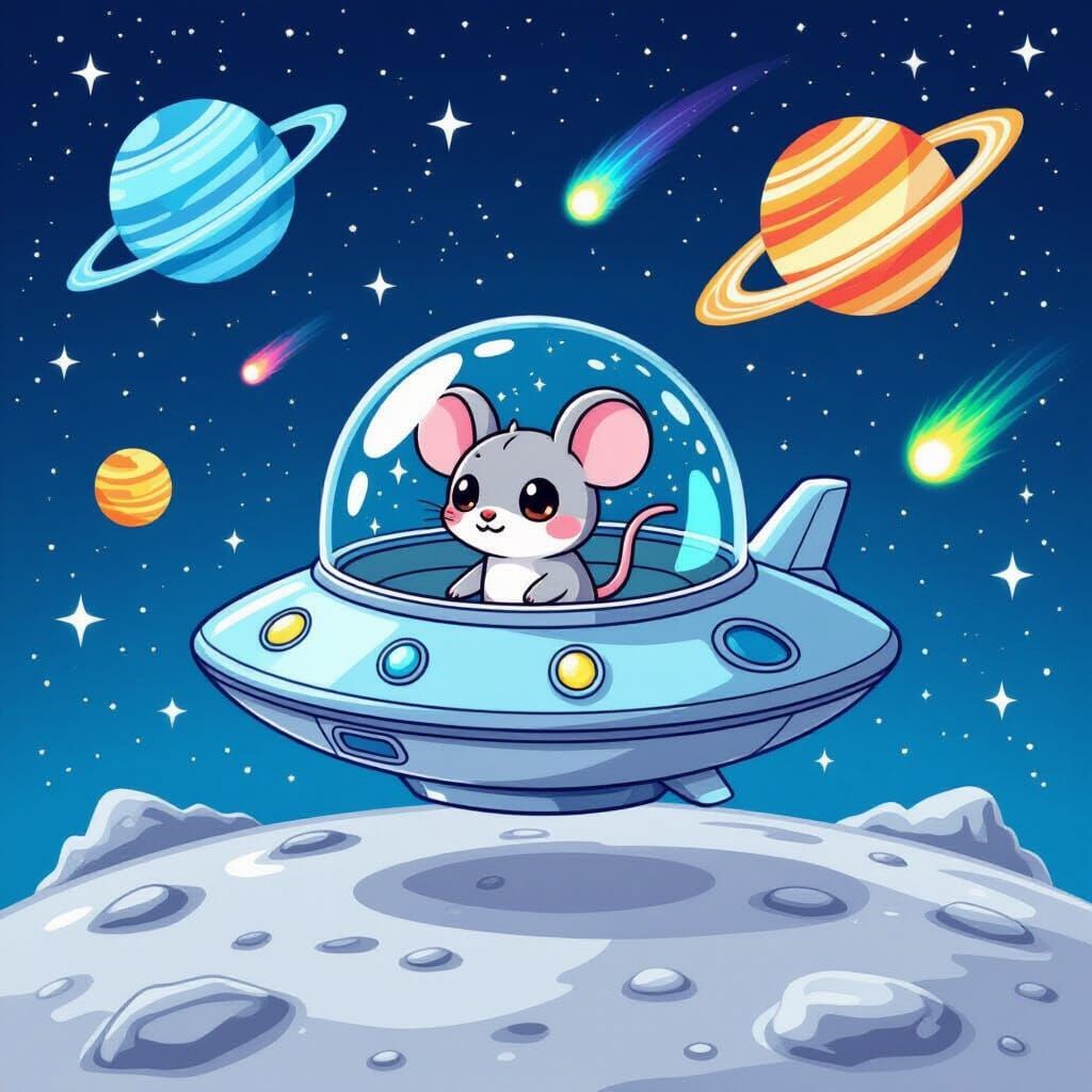 Mouse in the space  by @ELY M