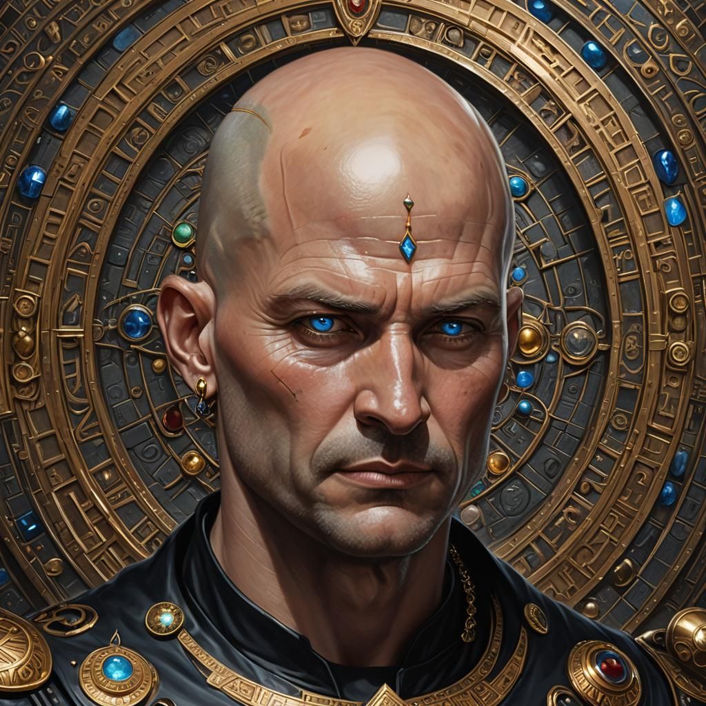 WHITE MALE BALD HEAD, HIGH POINTED NOSE, NO FACIAL HAIR CLEA...